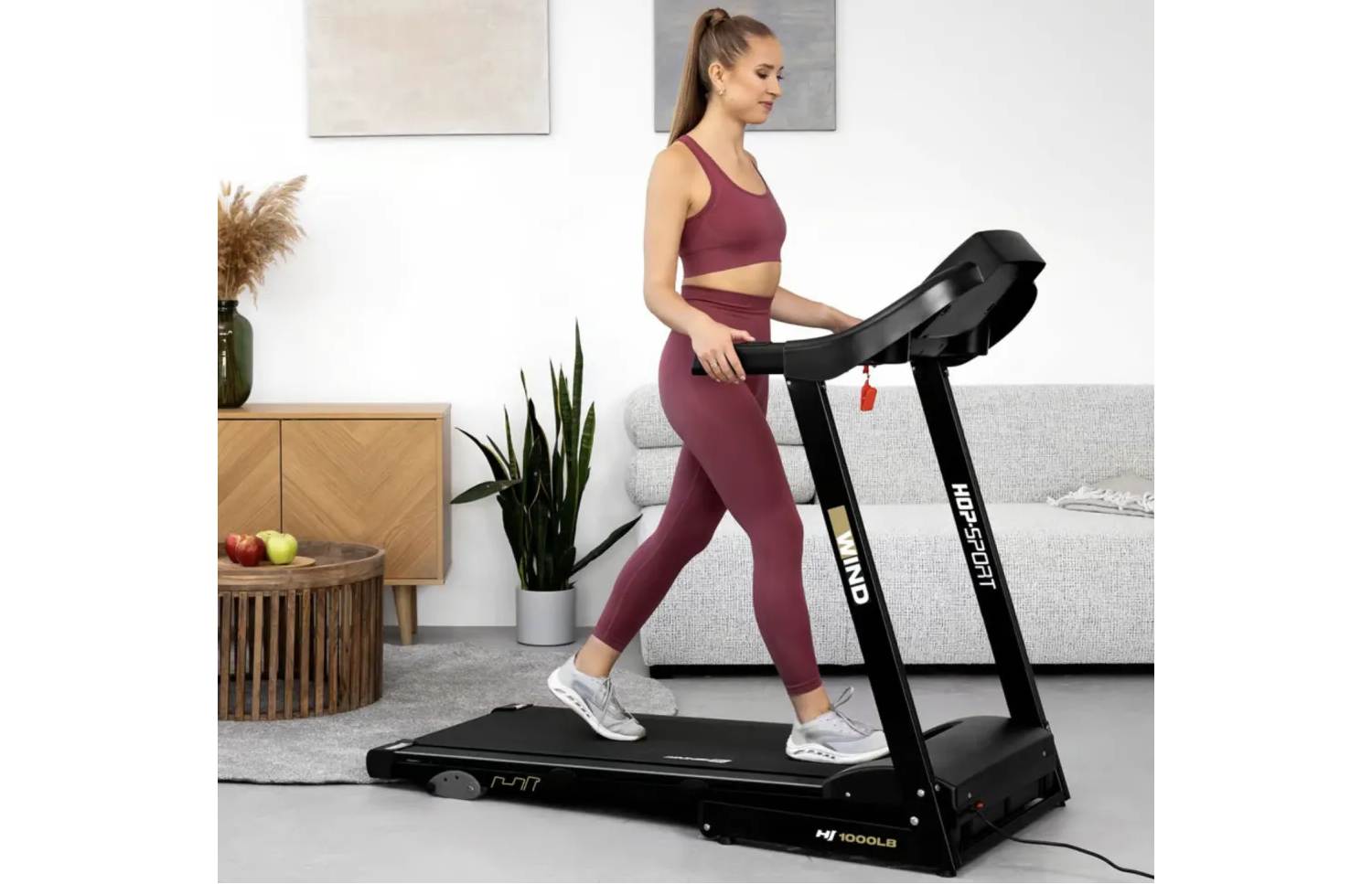 Беговая дорожка Hop-Sport HS-1000LB Wind серый 2
