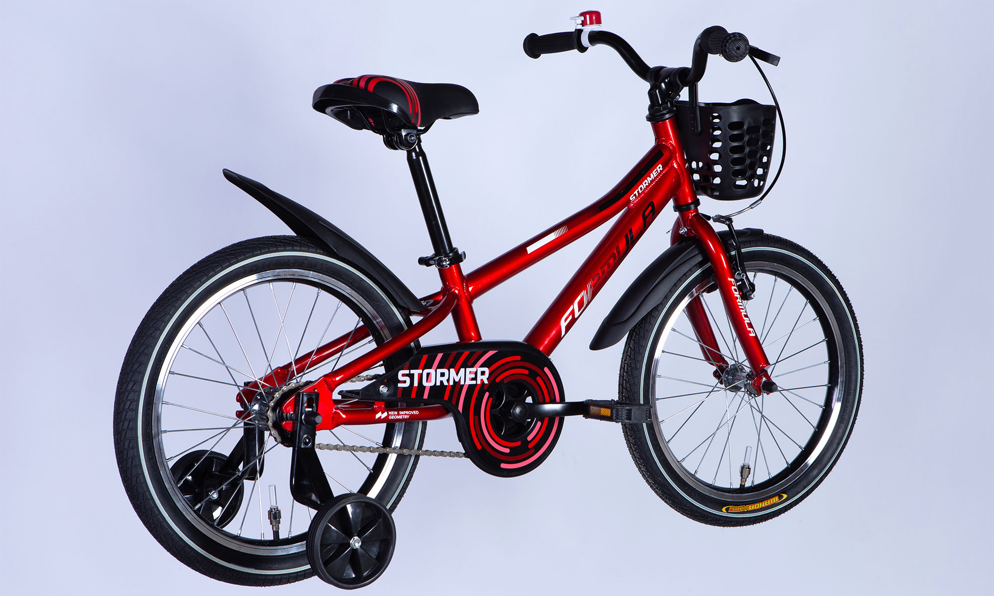 Велосипед Formula STORMER BH 18", рама-9" 2025, красный с черным и белым 6