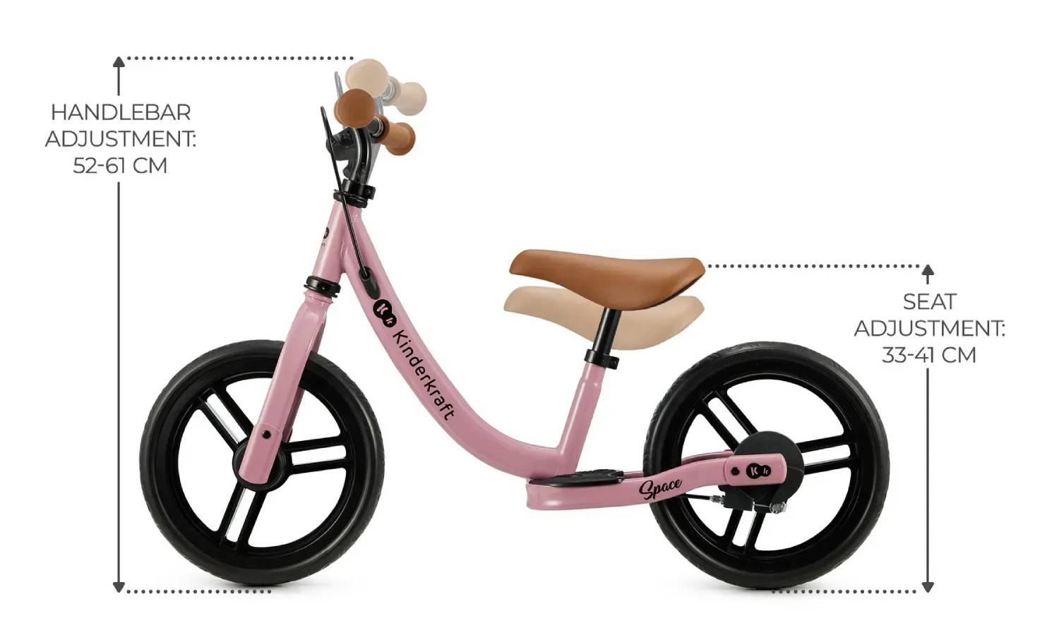 Беговел Kinderkraft Space розовый 5 Беговел Kinderkraft Space розовый 5
