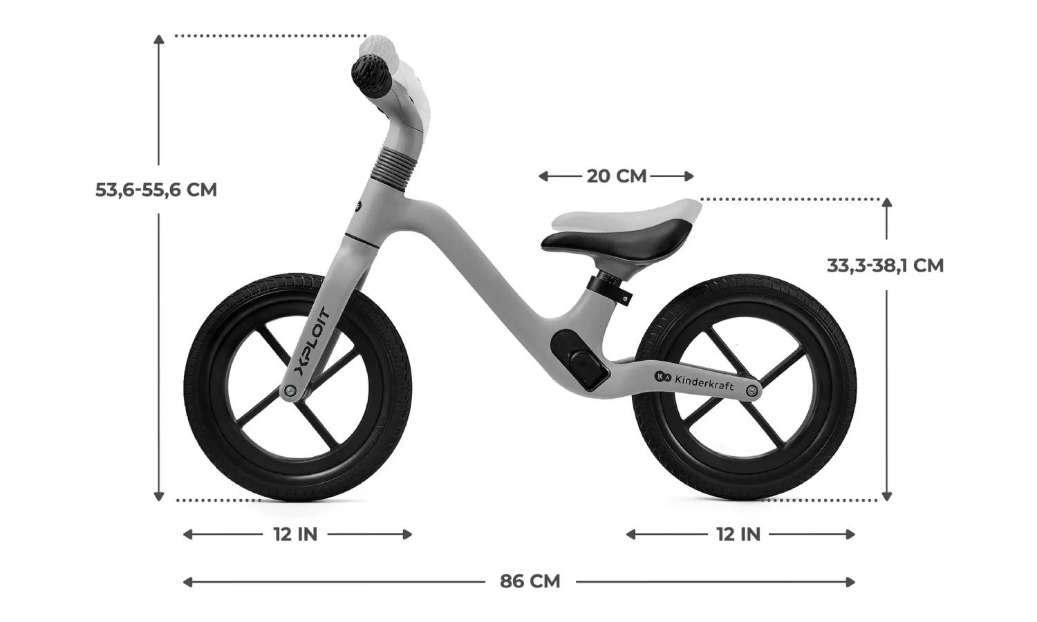 Біговел Kinderkraft Xploit Moontone Silver 4 Біговел Kinderkraft Xploit Moontone Silver 4