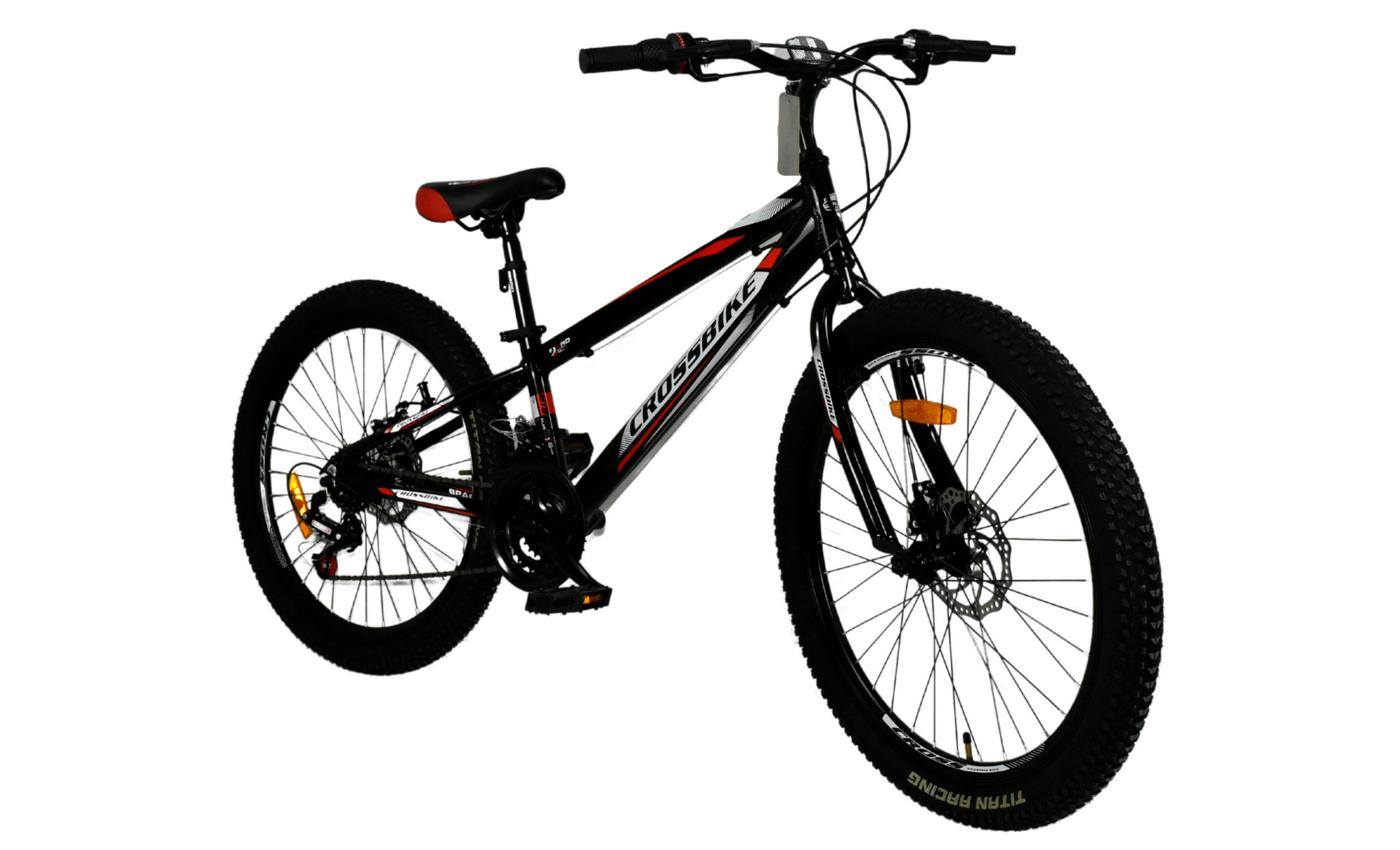 Фотография Велосипед CrossBike SPARK AD 24" размер XXS рама 11 2022 Черно-красный 3