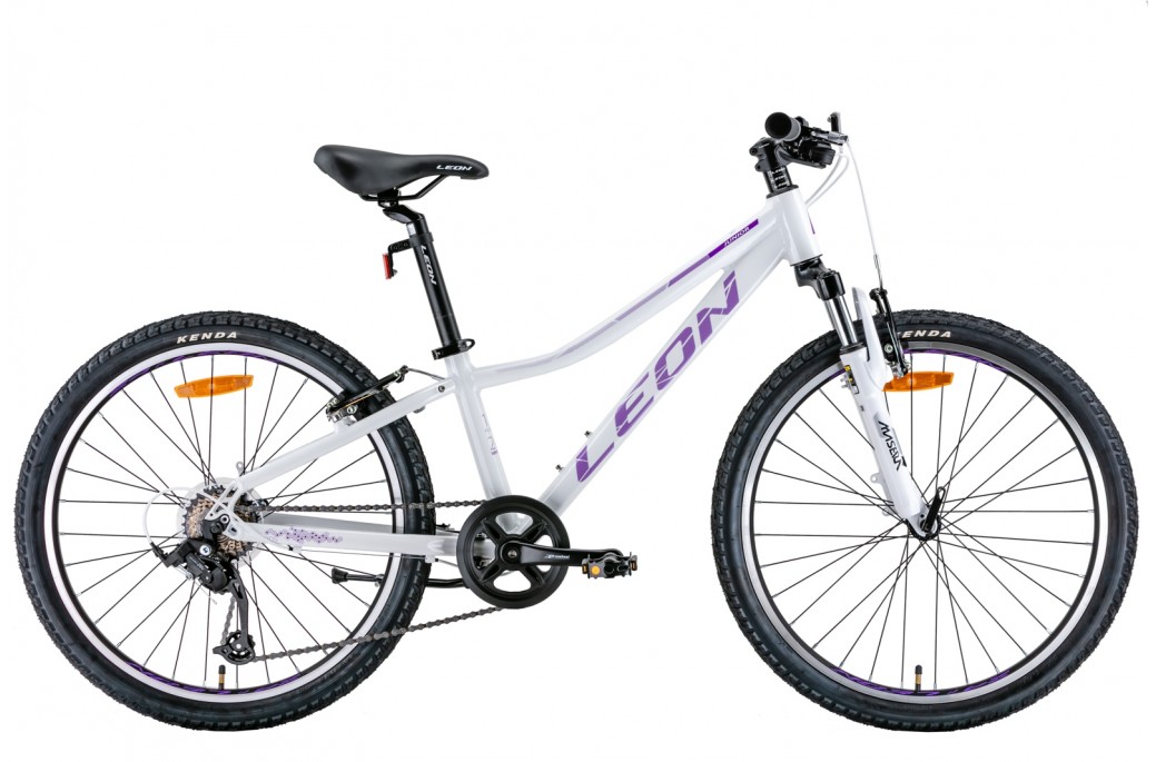 Фотографія Велосипед Leon JUNIOR AM Vbr 24" рама XS (2022) Біло-фіолетовий 