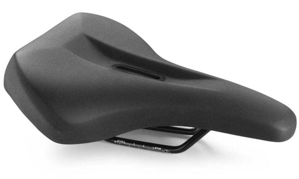Сідло Monte Grappa BMG APNEA S015 PLUS AIR, з отвором, з еластомерним демпфером, чорний, 265х190 мм 