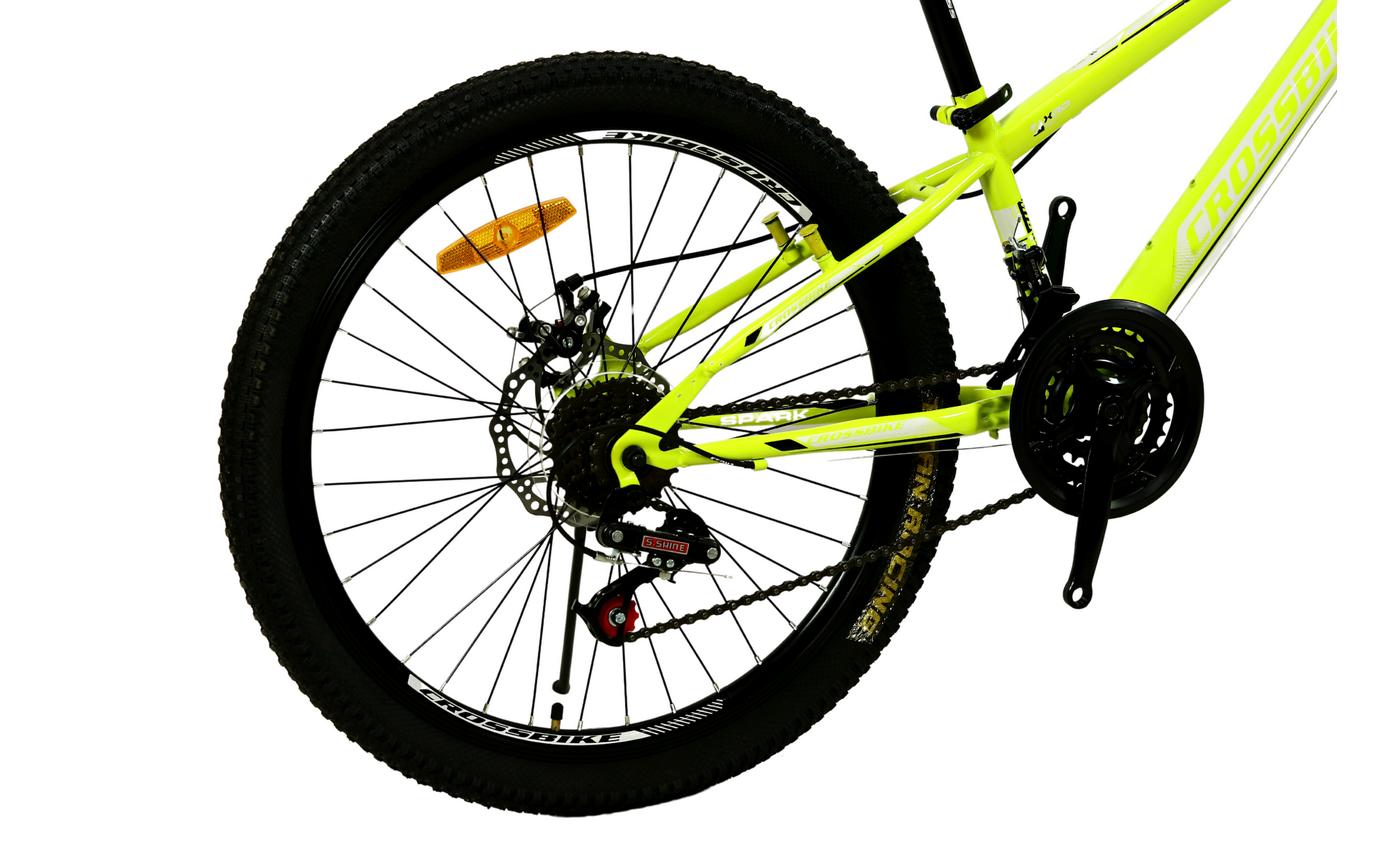 Фотография Велосипед CROSSBIKE Spark D 24" размер XXS рама 11 2022 Желтый 3