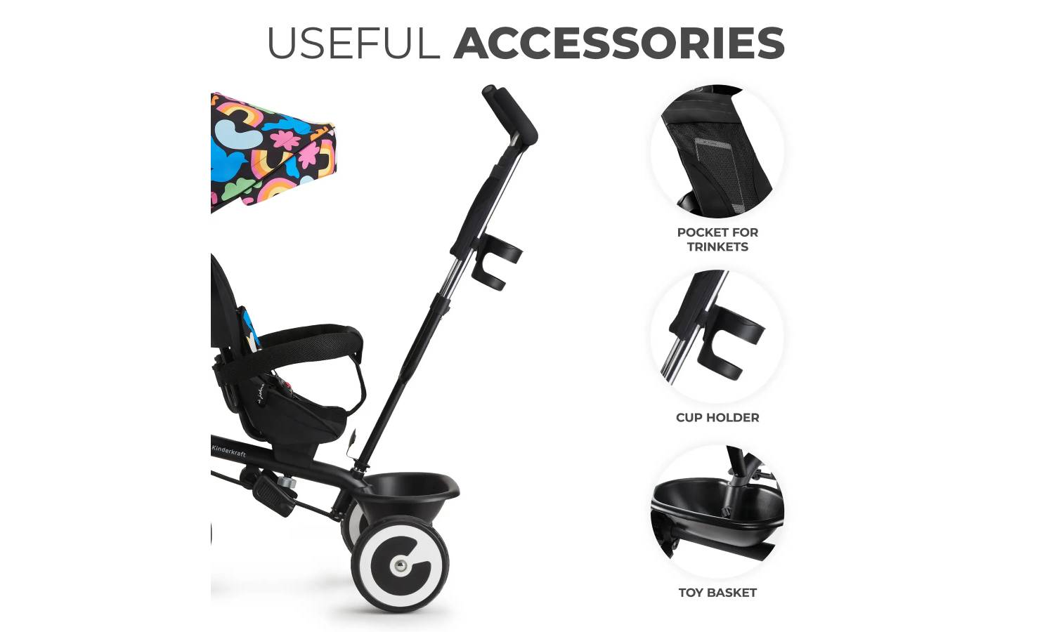 Триколісний велосипед Kinderkraft Aston Happy Shapes 2