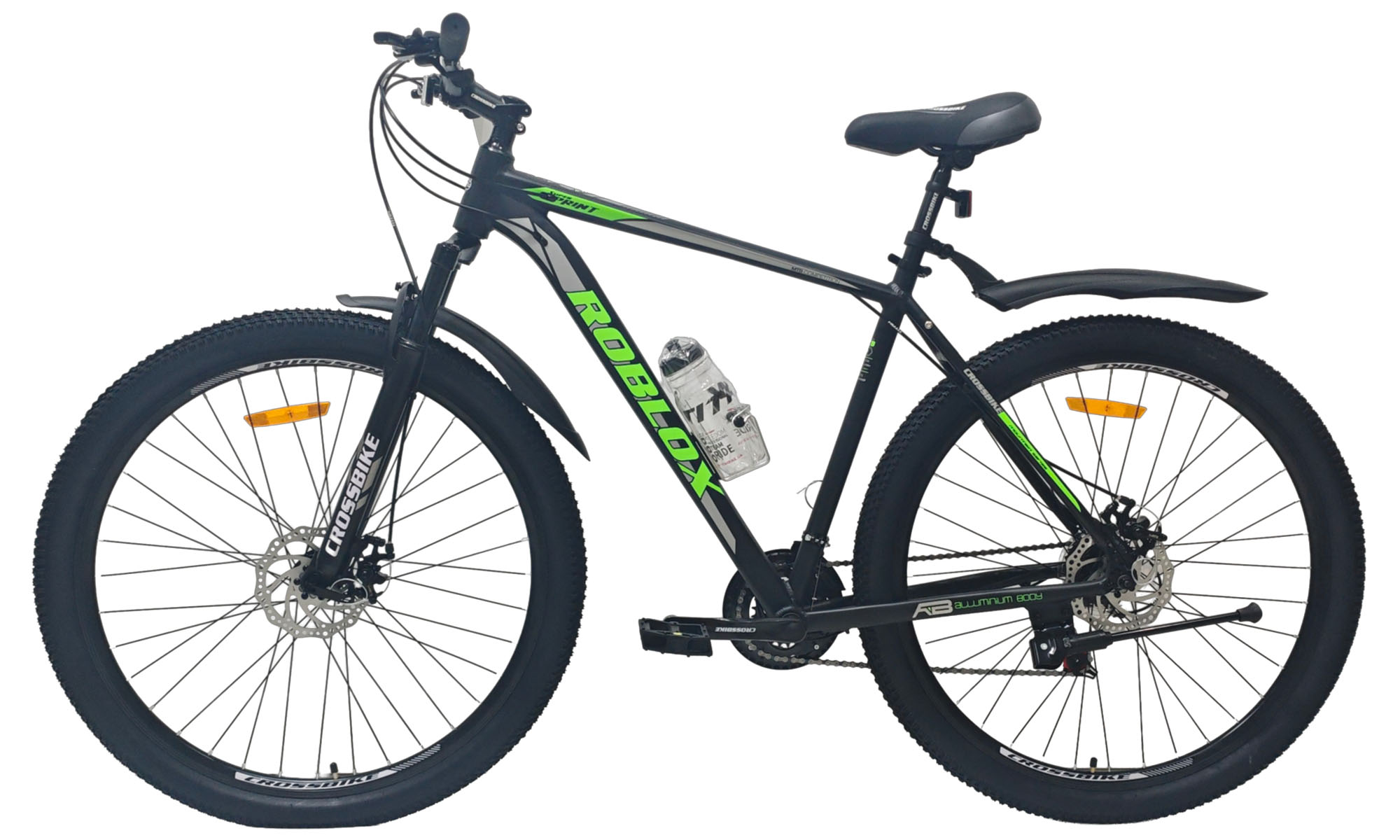 Велосипед CrossBike Roblox 29", размер XL, рама 21", год 2026, Черный-Зеленый 2