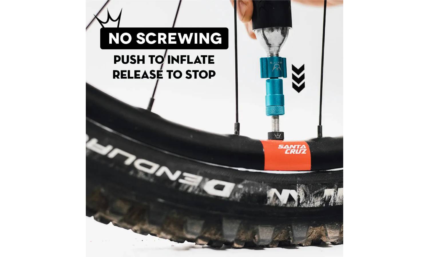 Насос Peaty's Holeshot CO2 Tyre Inflator, MTB 25g, Black 6 Насос Peaty's Holeshot CO2 Tyre Inflator, MTB 25g, Black 6