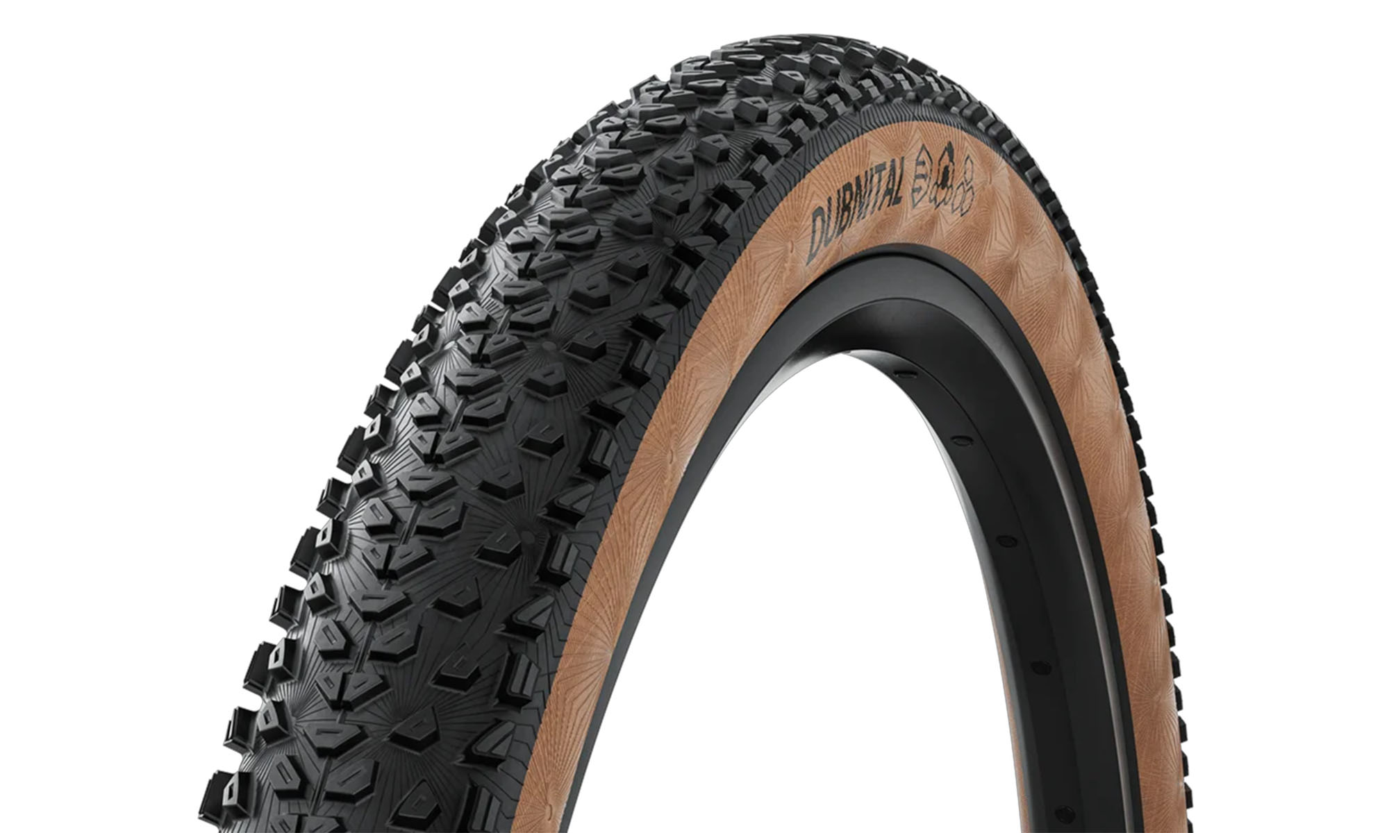 Покрышка бескамерная Continental Dubnital Trail Rapid 29" | 29 X 2.40, черная/коричневая складная, skin
