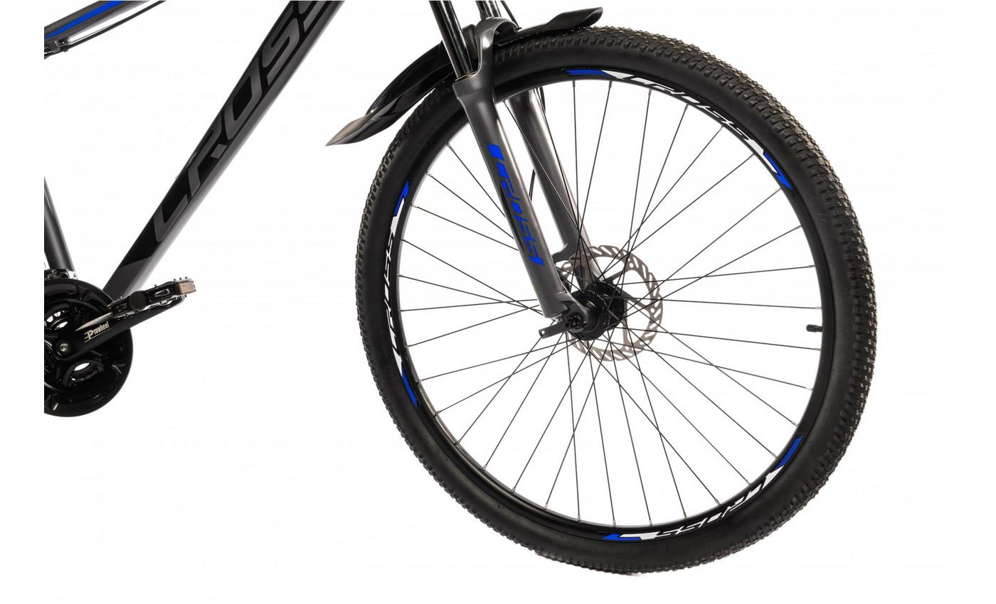 Фотография Велосипед Cross Egoist V1.0 29" размер М рама 18 2022 Серый-Голубой 2