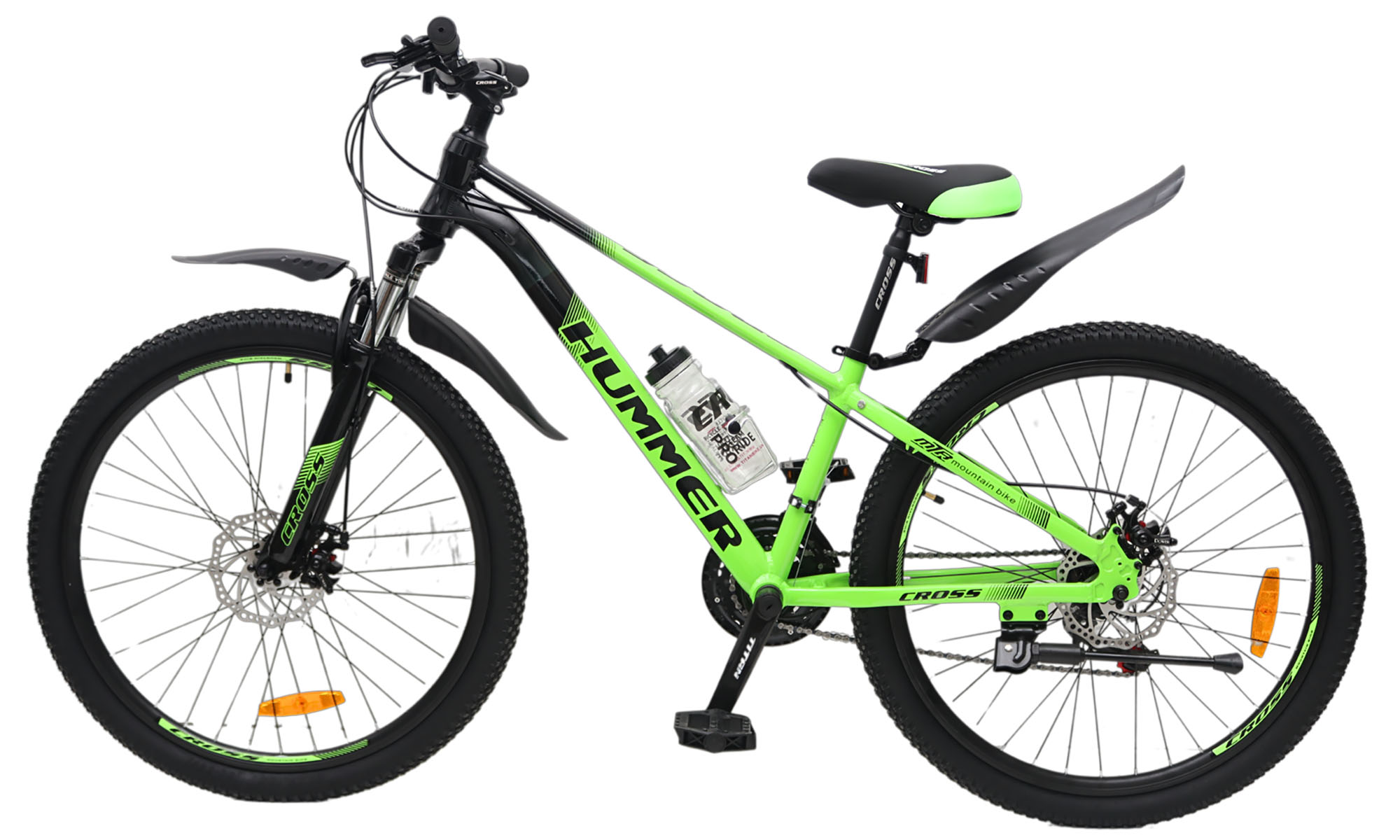 Велосипед CrossBike Hummer 26", размер XS, рама 13", 2024, Зеленый 2