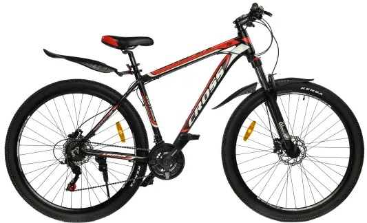 Фотографія Велосипед Cross Urban 29" розмір L рама 19 2022 Чорно-червоний