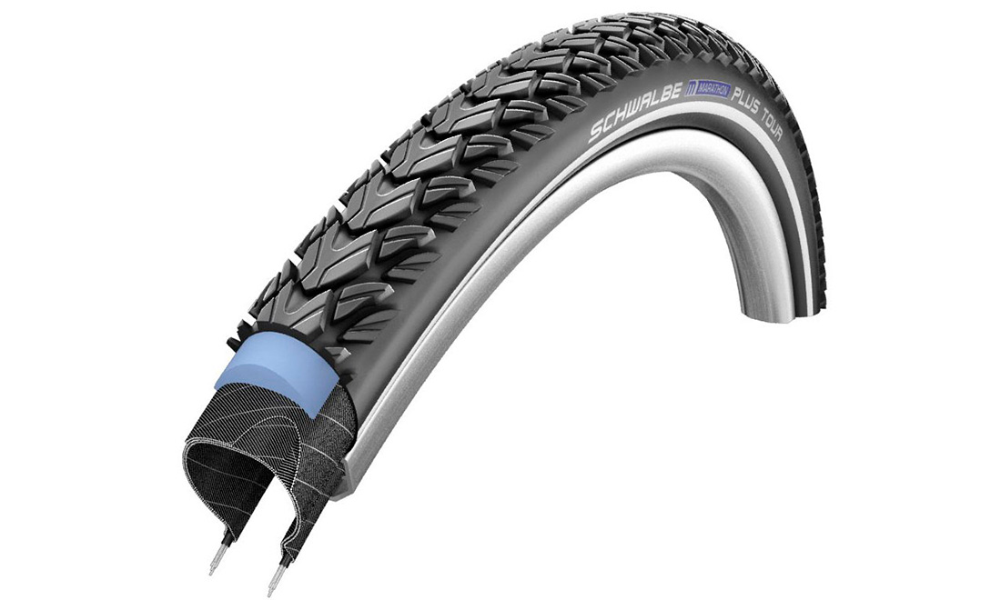 Фотография Покрышка Schwalbe 26x1.75 (47x559) MARATHON PLUS TOUR HS404 SmartGuard B+RT EC 67EPI black