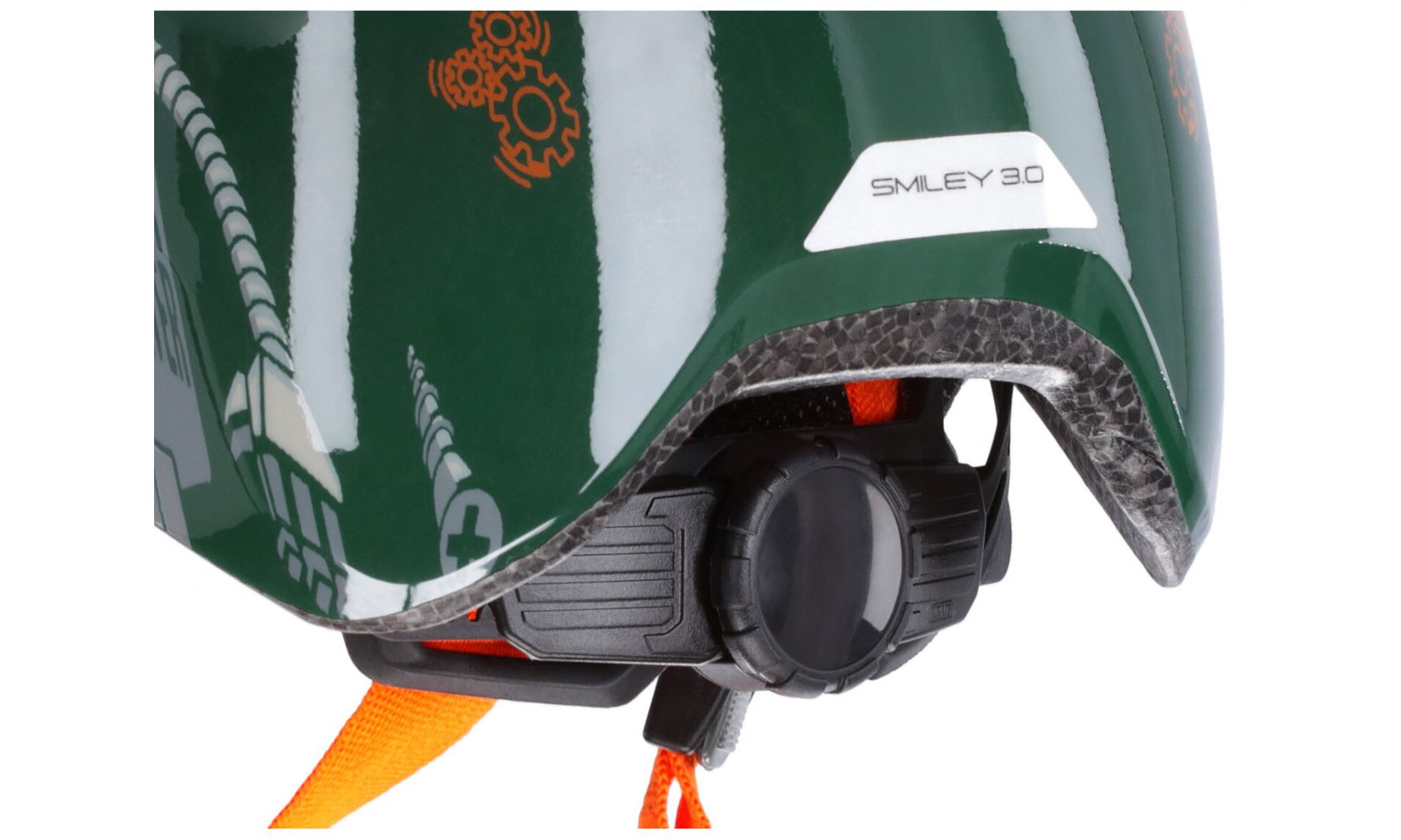 Велошолом дитячий ABUS SMILEY 3.0 Green Robo, розмірS (45-50 см), зелений робот 5
