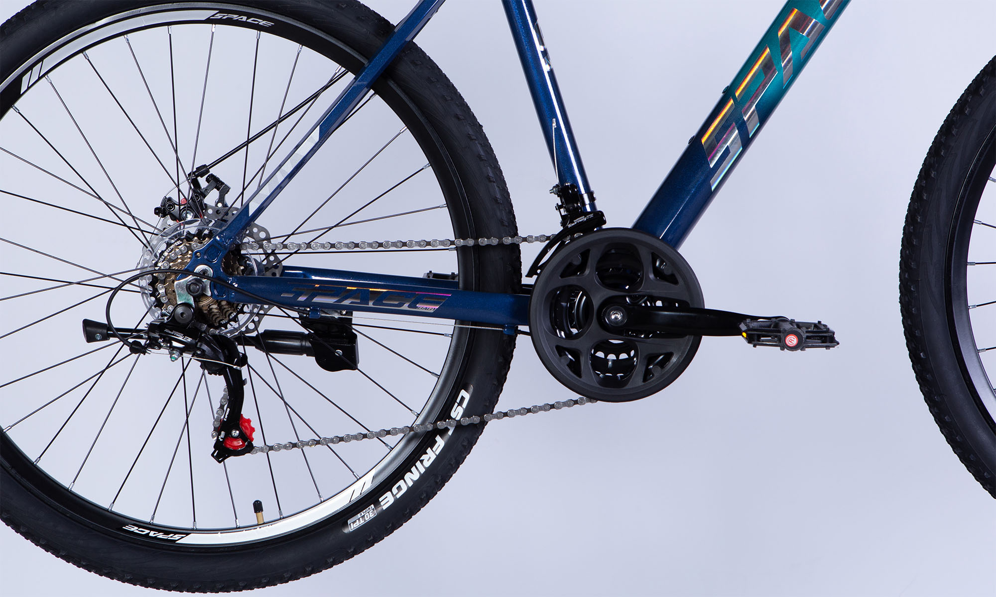 Велосипед SPACE PHAETON DD FR, 27.5", размер L, рама-19", 2025, сине-зеленый 4