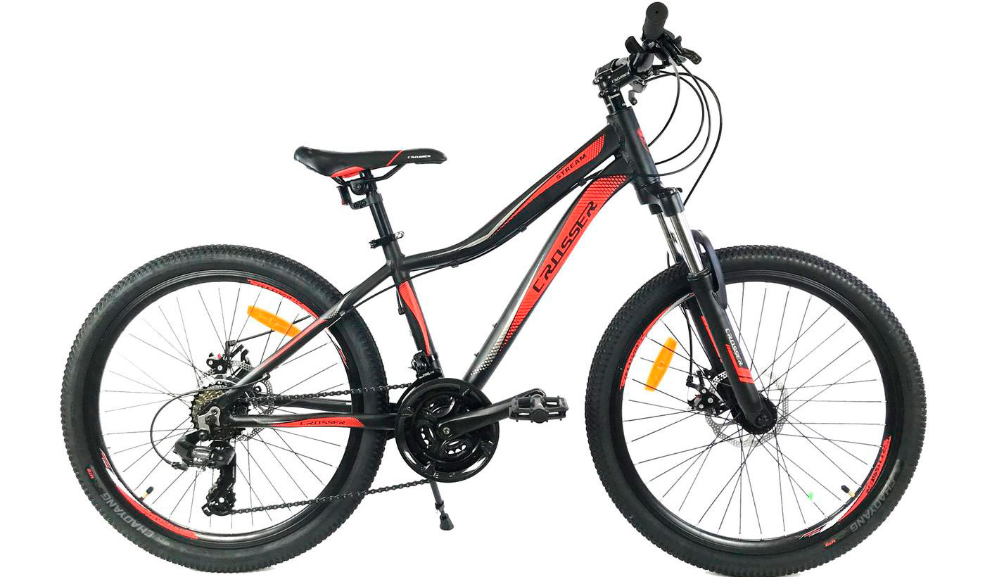 Фотография Велосипед Crosser Stream 24" размер XXS рама 14 2021 Черно-красный