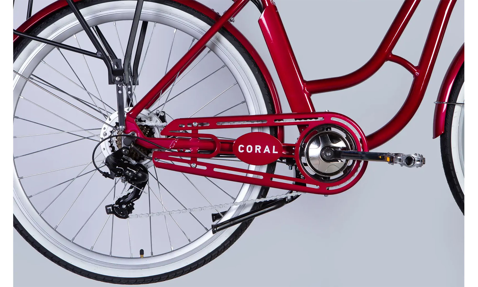 Велосипед з електроприводом Dorozhnik eCORAL DD FR 28", розмір L, рама-19", 48B, 13А*г, 500Вт, рік 2026, рубіновий 3