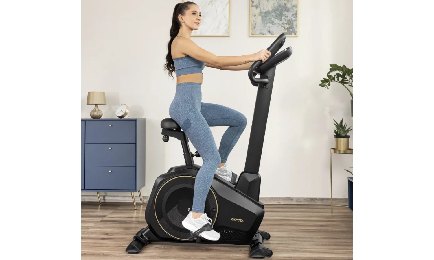 Велотренажер Gymtek XB6000 электромагнитный золотой 11