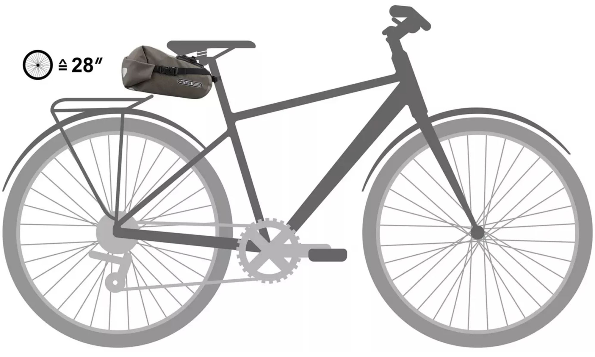 Гермосумка велосипедная подседельная ORTLIEB Saddle Bag Two, коричневая,  4,1 л 2