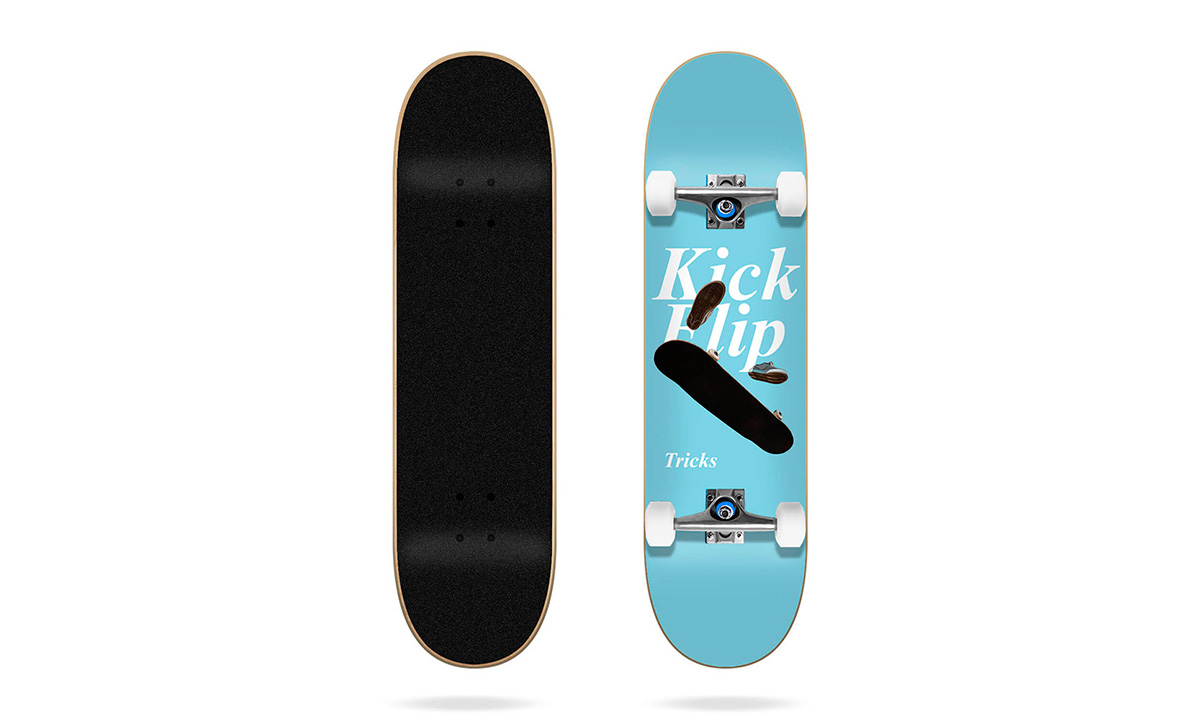 Фотографія Скейтборд Tricks Kickflip 7.375"x31.48" Complete Блакитний