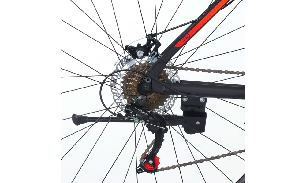 Фотографія Велосипед Trinx M116 Pro 29" розмір М рама 17 2022 Matt-Black-Red-Orang 3