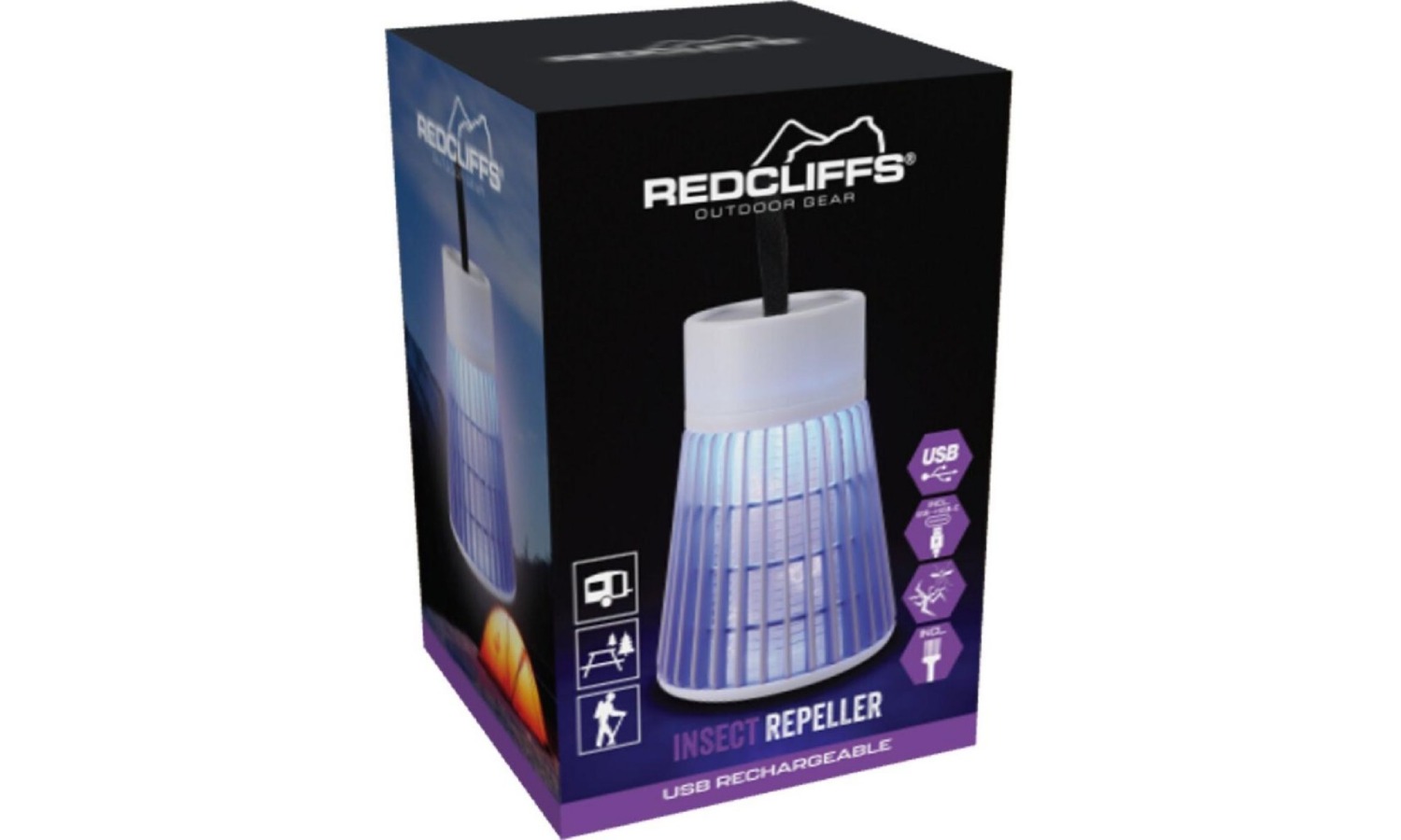 Лампа кемпинговая Redcliffs от комаров, USB 800mAh  2