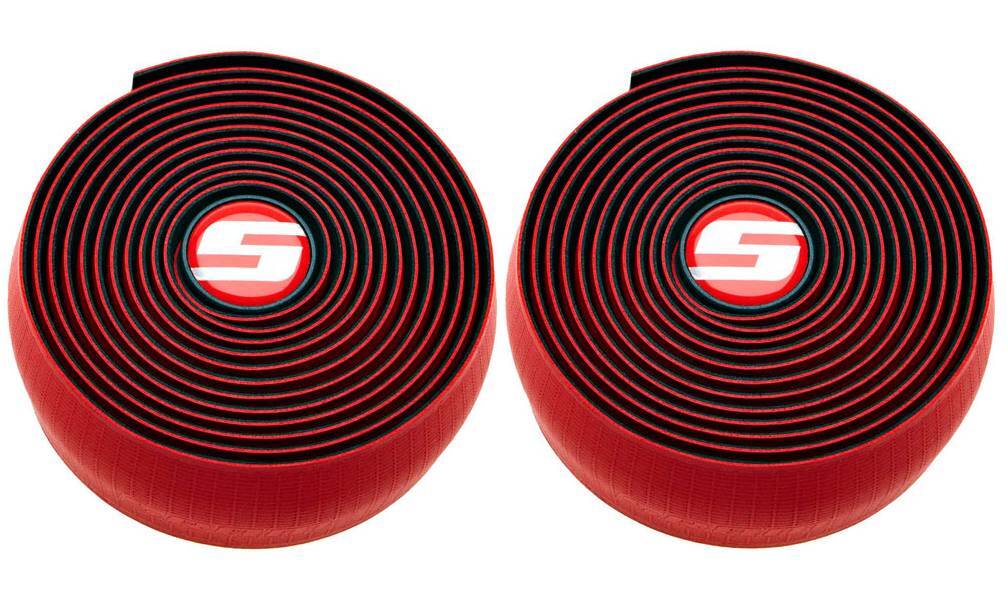 Обмотка руля Sram AM  Red Bar Tape, толщина 2.5 мм, ширина 30 мм, заглушки в комплекте, красный