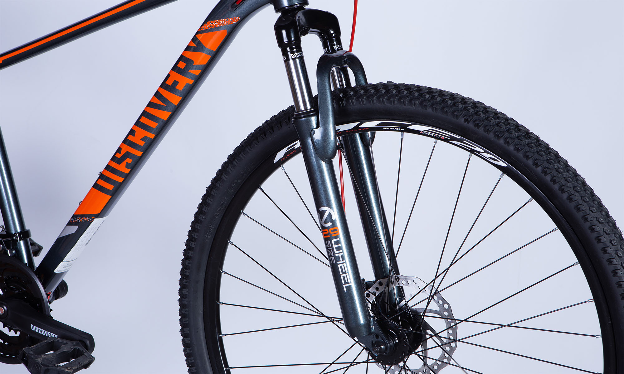Велосипед Discovery BASTION DD CS 29", розмір L, рама 19" 2025, сіро-помаранчевий 3