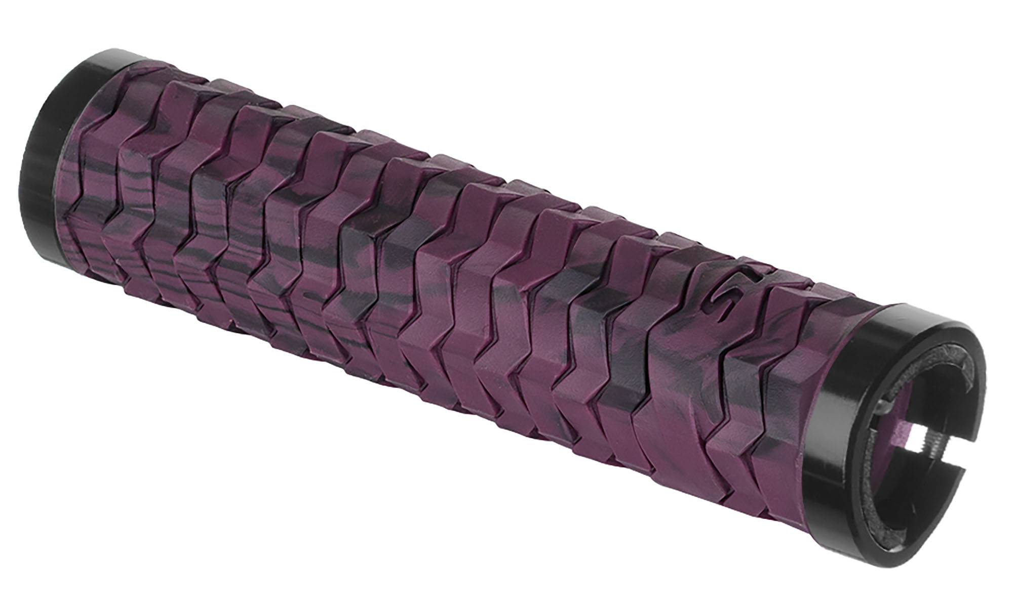 Ручки на руль с двумя замками KLS Poison Double LockOn фиолетовый/черный Ручки на руль с двумя замками KLS Poison Double LockOn фиолетовый/черный