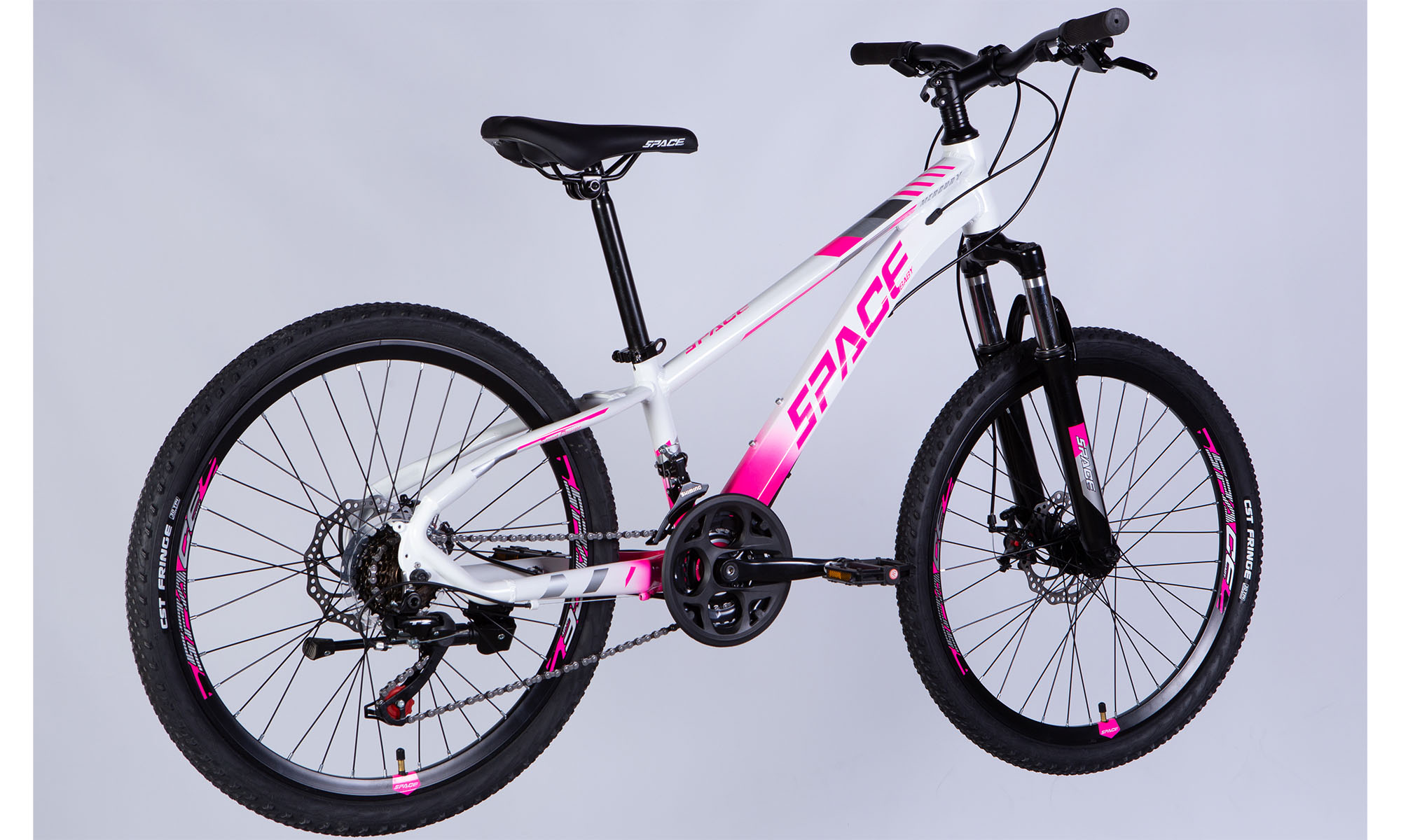 Велосипед SPACE MERCURY DD FR, 24", размер XXS, рама-11", рік 2026, біло-рожевий 2