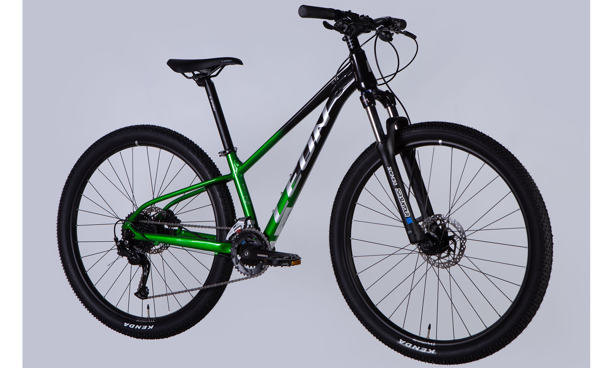 Велосипед Leon XC 80 HDD 27,5", розмір XS, рама-13", рік 2025, чорний з зеленим 2025 2