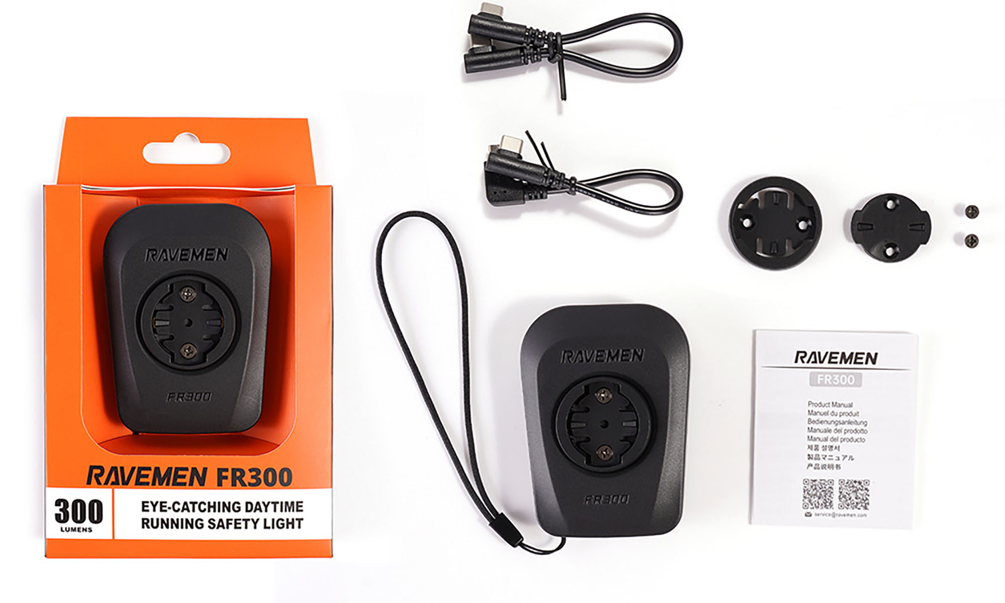 Ravemen FR300 Велосипедна Farah (300 lm, 1200 mAh) з кріпленням Garmin 2