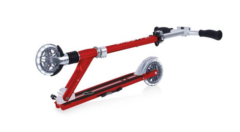 Самокат GLOBBER FLOW ELEMENT COMFORT LIGHTS, червоний, колеса з підсвічуванням, 5+ 2
