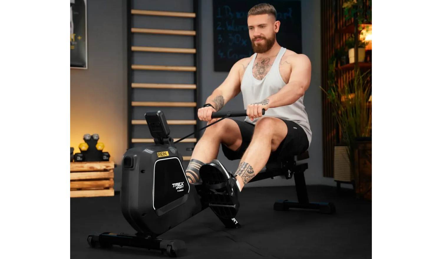 Гребний тренажер Trex Sport TX-580RM REIN black 8 Гребний тренажер Trex Sport TX-580RM REIN black 8