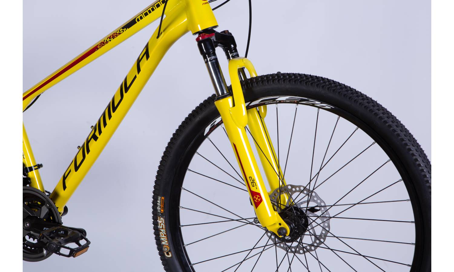 Велосипед Formula MOTION DD 26" размер XS рама 13" 2025 желто-черный 4
