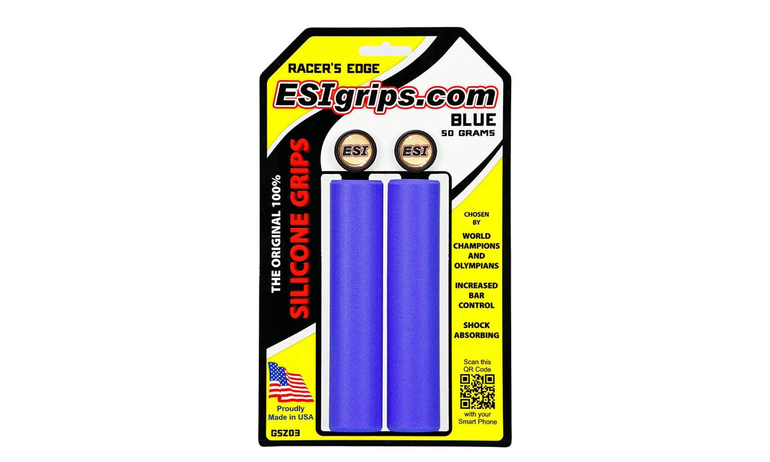 Грипсы ESI Racer's Edge Blue 10