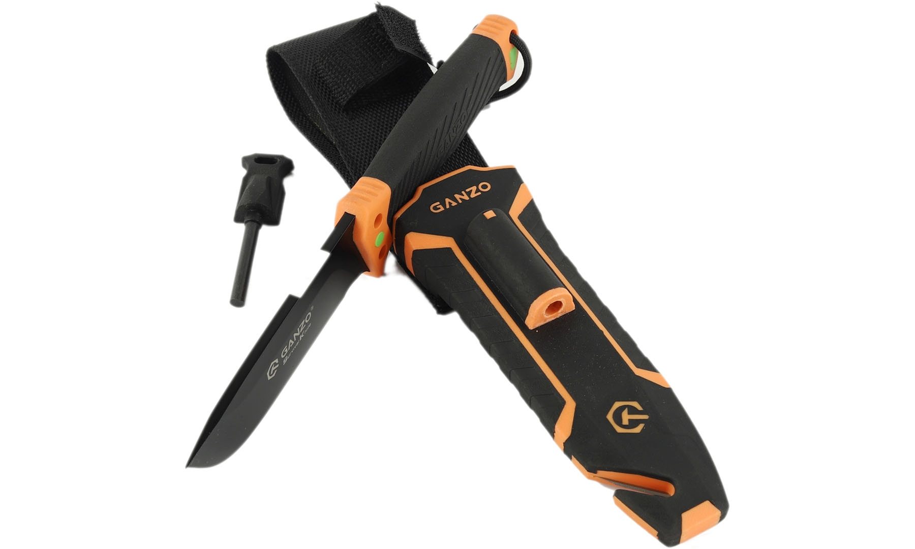 Нож Ganzo G8012V2-OR оранжевый (G8012V2-OR) с паракордом 4