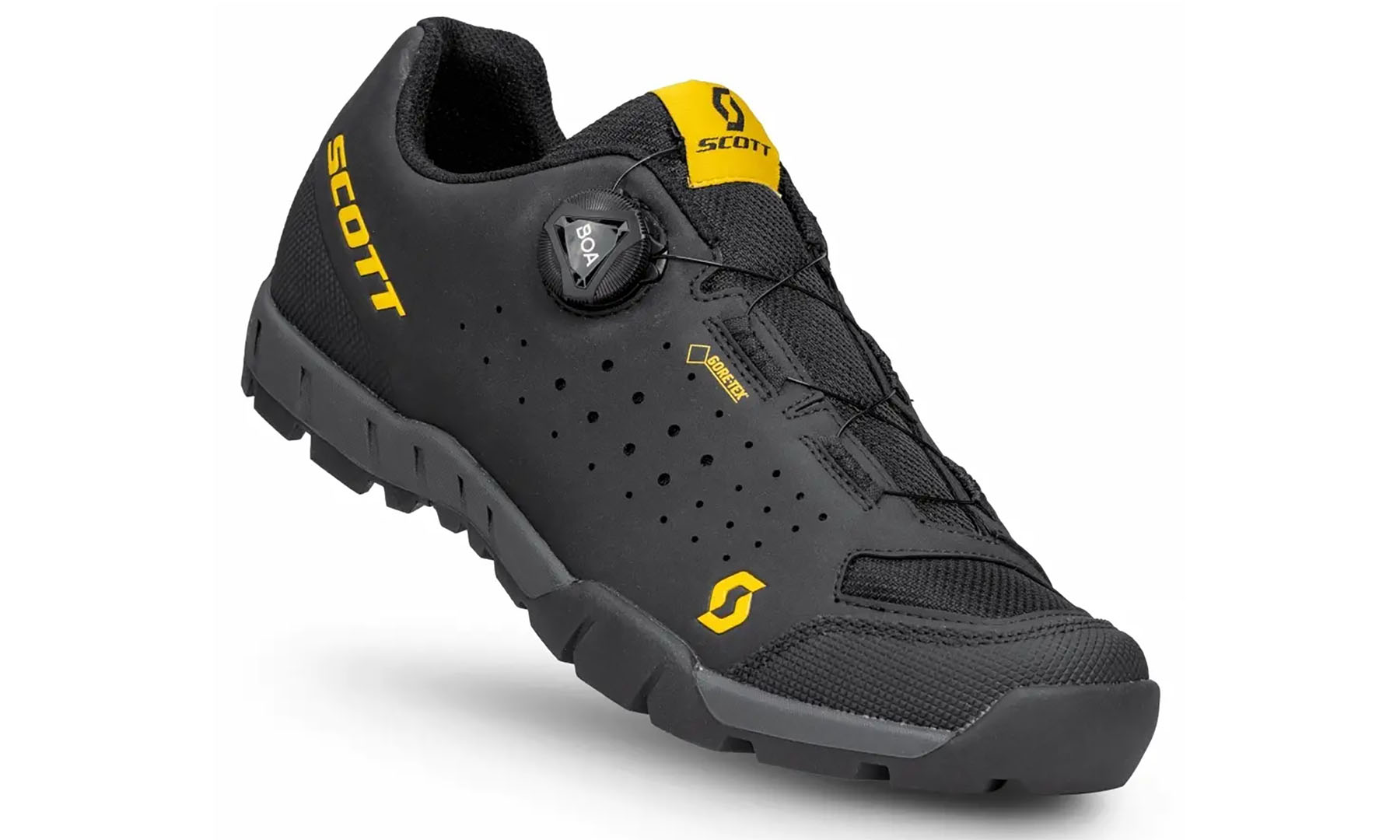 Велотуфли SCOTT SPORT TRAIL EVO GORE-TEX, черно-желтые, размер 45 (288824.1040) 