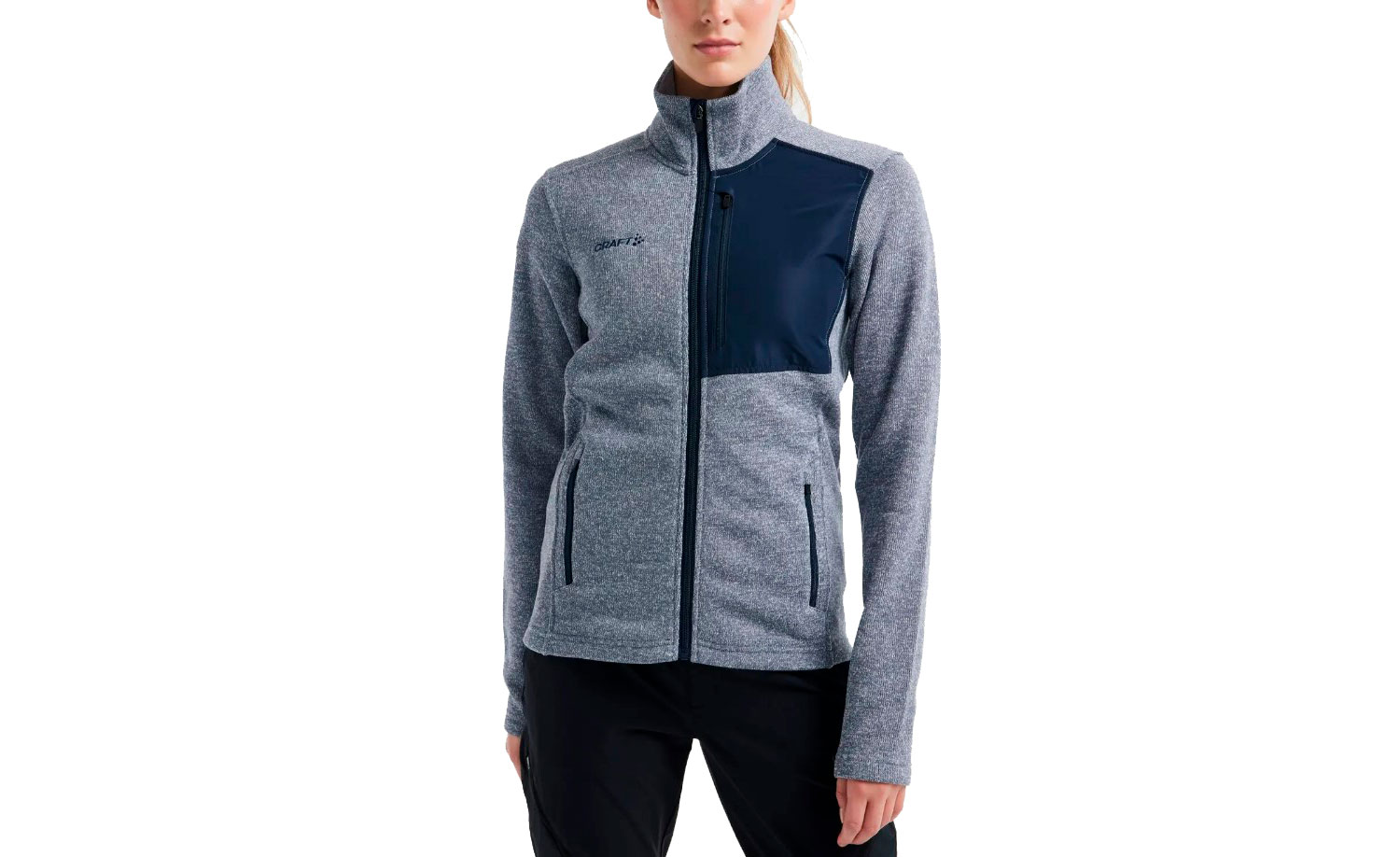 Фотография Куртка Craft ADV EXPLORE HEAVY FLEECE женская, размер М, сезон AW 22, серо-синий 3