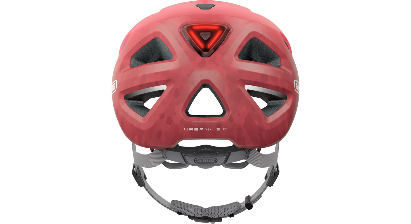 Велошлем ABUS URBAN-I 3.0 размер S (51-55 см), Серо-красный 3
