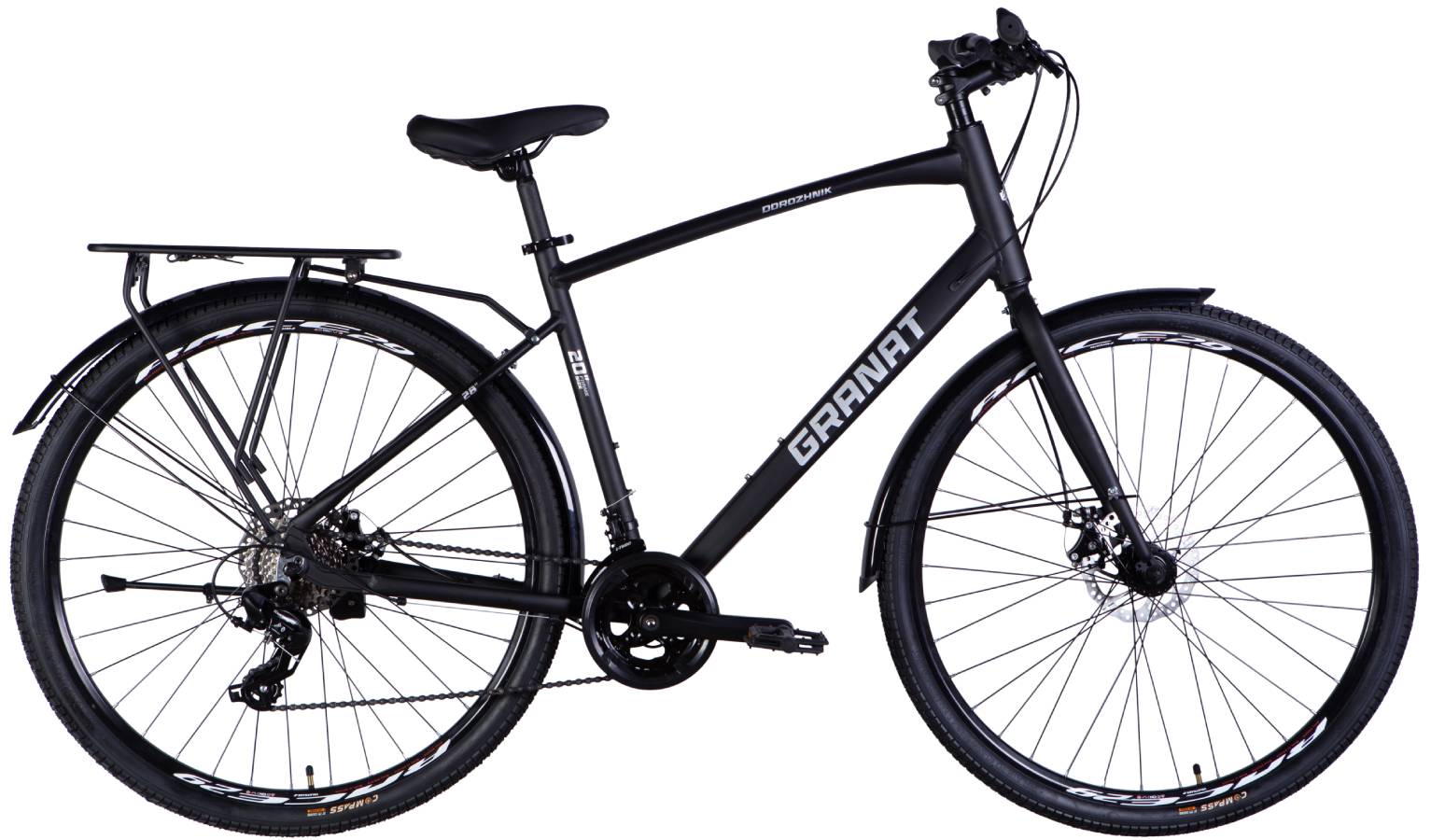 Велосипед Dorozhnik GRANAT M DD 28" размер L рама 20" 2025 черный 7