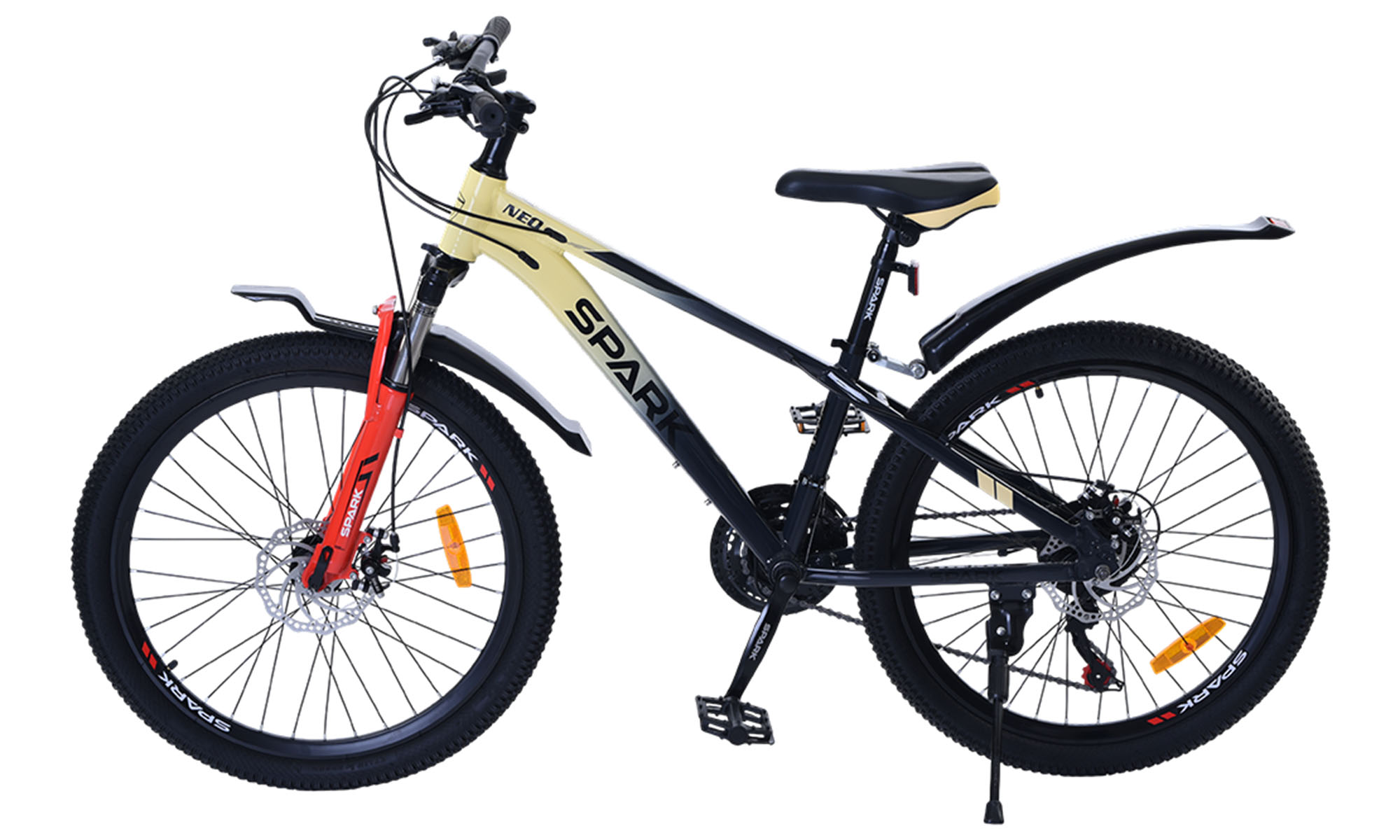 Велосипед SPARK NEO 24", розмір XXS, рама 12", рік 2026, бежевий з темно-синім 2