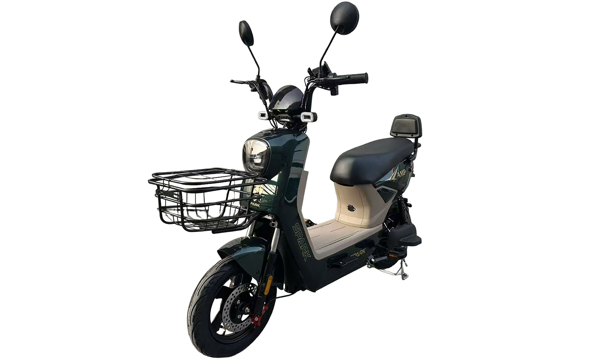 Велосипед с электромотором SPARK AMP 14", 48V/800W/25Ah, год 2026, темно-зеленый 5
