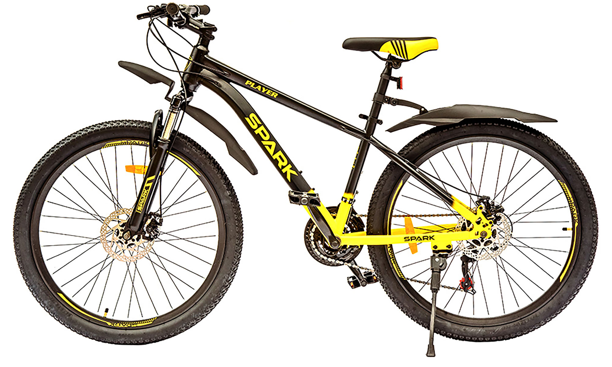Велосипед SPARK PLAYER 26", размер S, рама 15", год 2025, черно-желтый 4