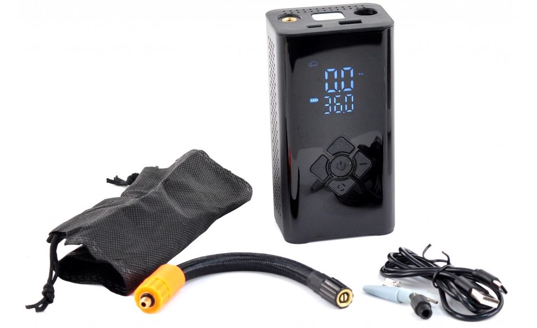 Электронасос D17-01 2000mAh 150PSI USB-C, Power Bank 