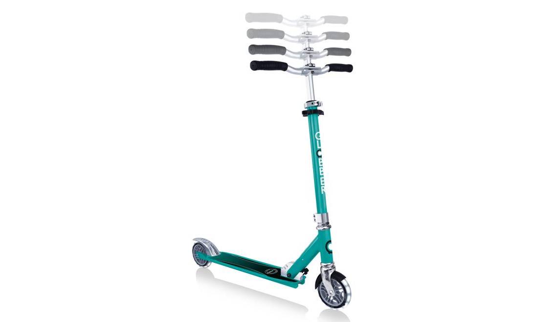 Самокат GLOBBER FLOW ELEMENT LIGHTS, нефритовий, колеса з підсвічуванням, 5+ 5 Самокат GLOBBER FLOW ELEMENT LIGHTS, нефритовий, колеса з підсвічуванням, 5+ 5