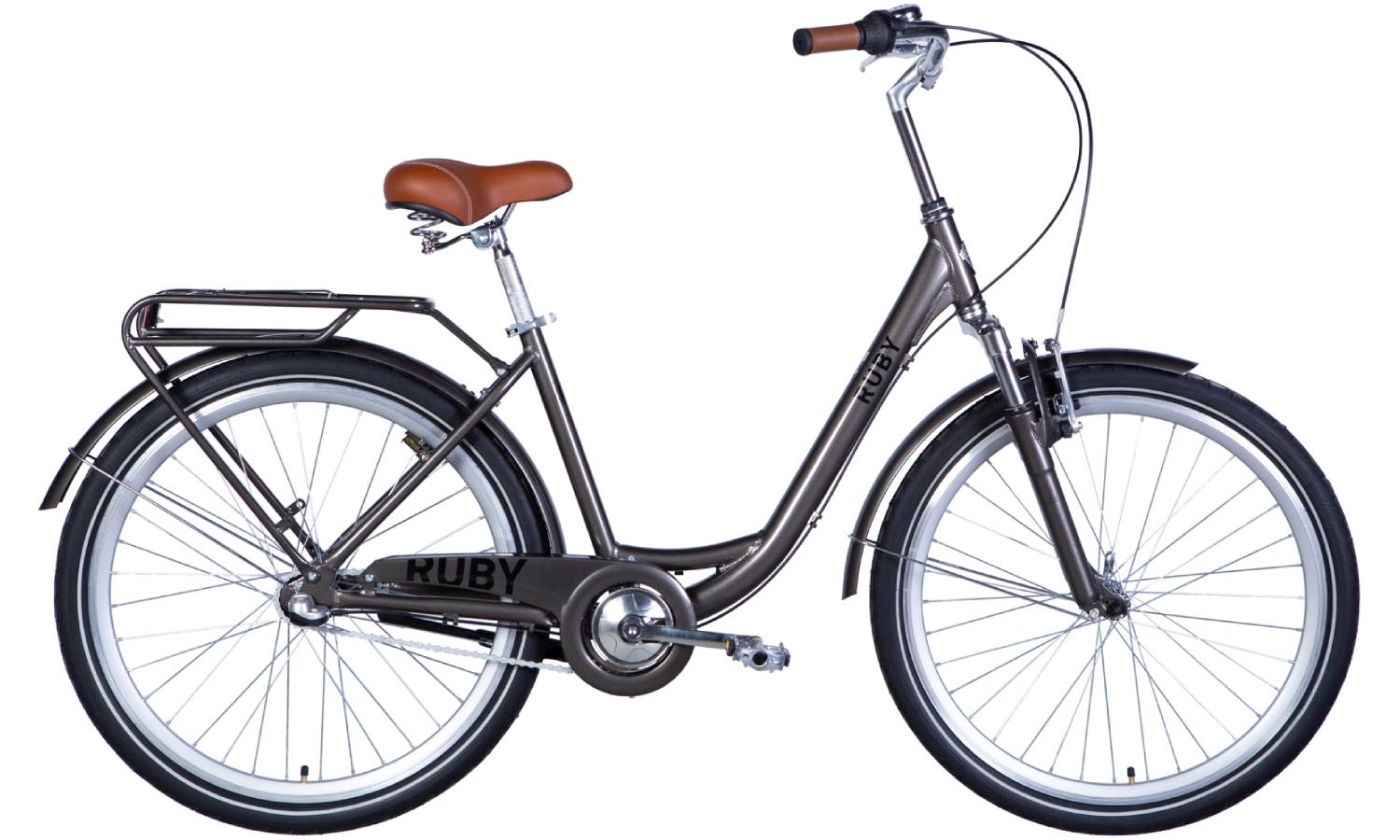 Фотография Велосипед Dorozhnik RUBY AM Nexus 26" размер М рама 17 2024 Мокрый асфальт