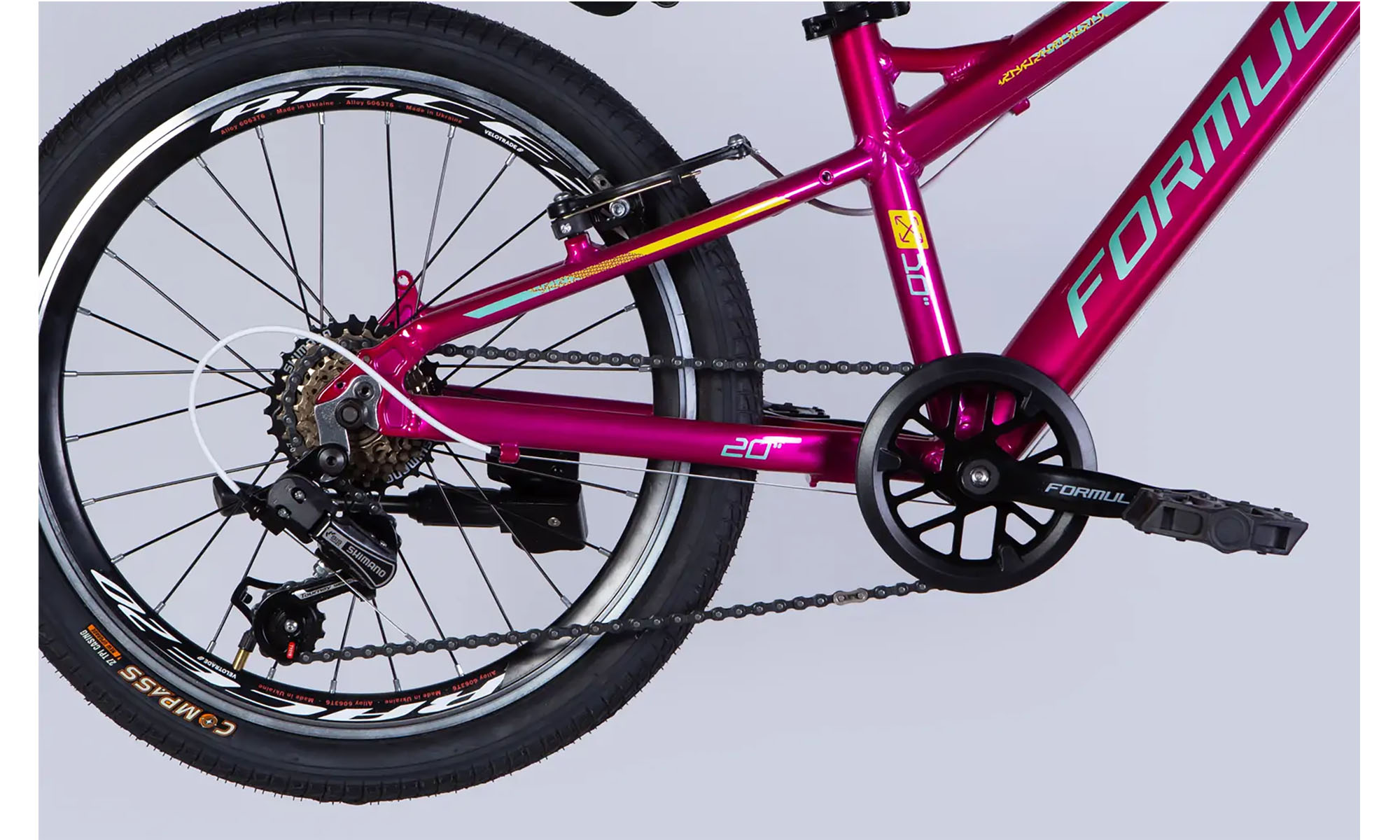 Велосипед Formula BLACKWOOD Vbr FR, 20", розмір XXS, рама 11", рік 2026, малиновий 5