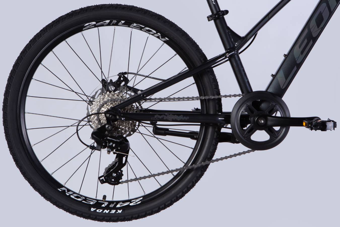 Велосипед Leon JUNIOR DD CS 24", размер XXS, рама 12", 2025, черный  5
