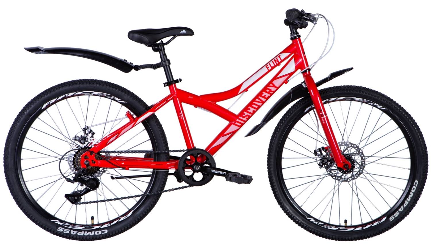 Фотографія Велосипед Discovery FLINT DD 24" розмір XXS рама 13 2024 Червоний