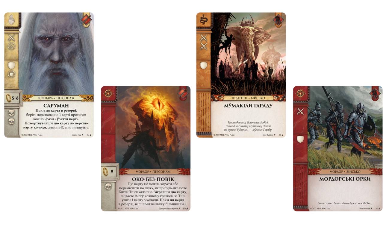 Настільна гра Війна Персня. Карткова гра (War of the Ring) 3